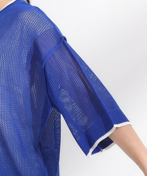 SHOO・LA・RUE / シューラルー その他トップス | 【2点セット/S-LL】メッシュリボン2WAYニット×フレンチスリーブTシャツ | 詳細26