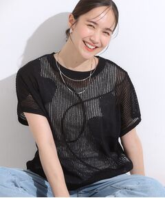 SHOO・LA・RUE / シューラルー ニット・セーター | 【S-LL】にょろにょろ刺繍 透かし編みニット