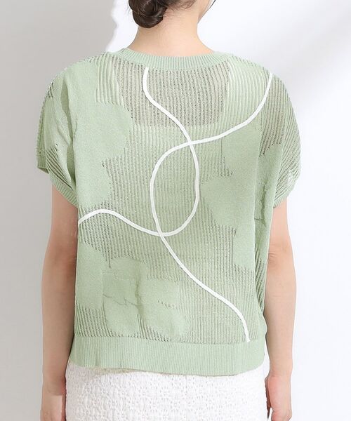 SHOO・LA・RUE / シューラルー ニット・セーター | 【S-LL】にょろにょろ刺繍 透かし編みニット | 詳細15