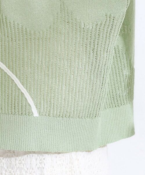 SHOO・LA・RUE / シューラルー ニット・セーター | 【S-LL】にょろにょろ刺繍 透かし編みニット | 詳細18