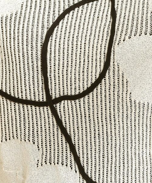 SHOO・LA・RUE / シューラルー ニット・セーター | 【S-LL】にょろにょろ刺繍 透かし編みニット | 詳細4