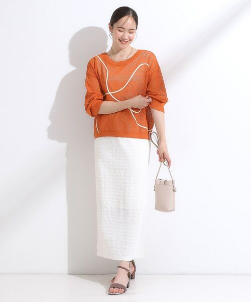 SHOO・LA・RUE / シューラルー カーディガン・ボレロ | 【前後2WAY/S-LL】にょろにょろ刺繍メッシュカーディガン | 詳細13