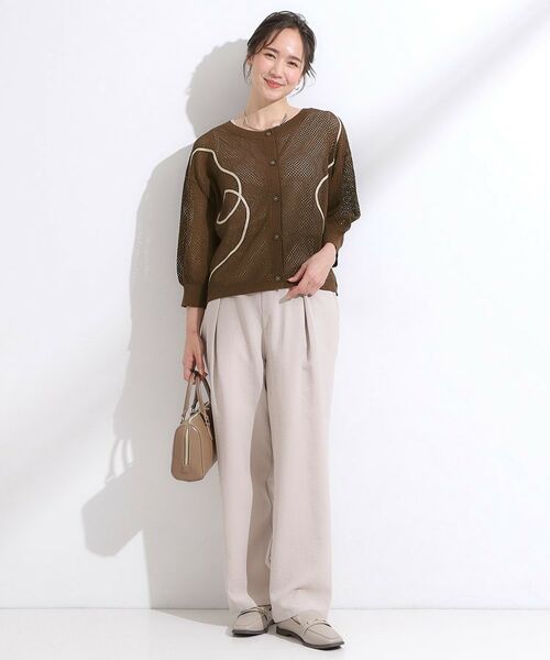 SHOO・LA・RUE / シューラルー カーディガン・ボレロ | 【前後2WAY/S-LL】にょろにょろ刺繍メッシュカーディガン | 詳細19