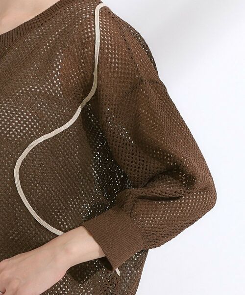 SHOO・LA・RUE / シューラルー カーディガン・ボレロ | 【前後2WAY/S-LL】にょろにょろ刺繍メッシュカーディガン | 詳細26