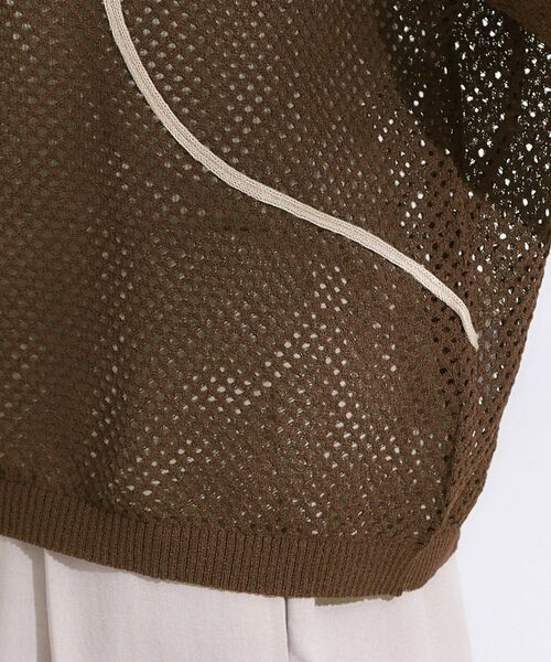 SHOO・LA・RUE / シューラルー カーディガン・ボレロ | 【前後2WAY/S-LL】にょろにょろ刺繍メッシュカーディガン | 詳細27