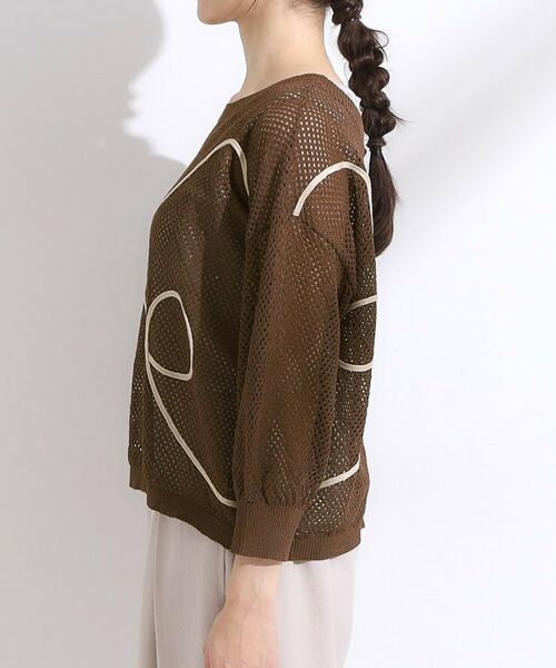 SHOO・LA・RUE / シューラルー カーディガン・ボレロ | 【前後2WAY/S-LL】にょろにょろ刺繍メッシュカーディガン | 詳細29