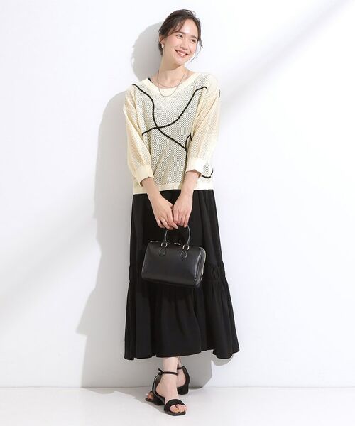 SHOO・LA・RUE / シューラルー カーディガン・ボレロ | 【前後2WAY/S-LL】にょろにょろ刺繍メッシュカーディガン | 詳細6