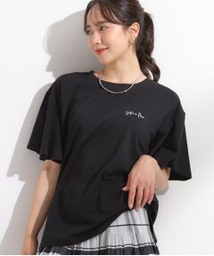 SHOO・LA・RUE / シューラルー Tシャツ | 【S-LL/ひんやり/二の腕カバー】華やかさをプラスする お袖フリルTシャツ