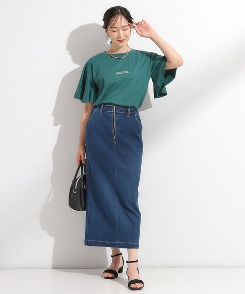 SHOO・LA・RUE / シューラルー Tシャツ | 【S-LL/ひんやり/二の腕カバー】華やかさをプラスする お袖フリルTシャツ | 詳細11