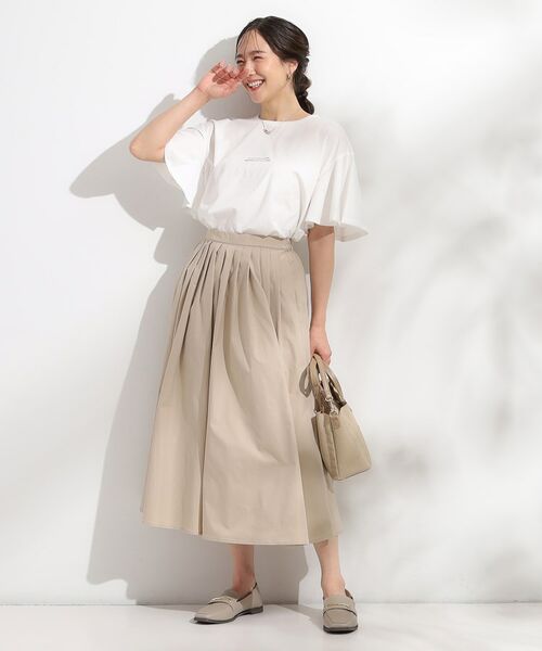 SHOO・LA・RUE / シューラルー Tシャツ | 【S-LL/ひんやり/二の腕カバー】華やかさをプラスする お袖フリルTシャツ | 詳細15