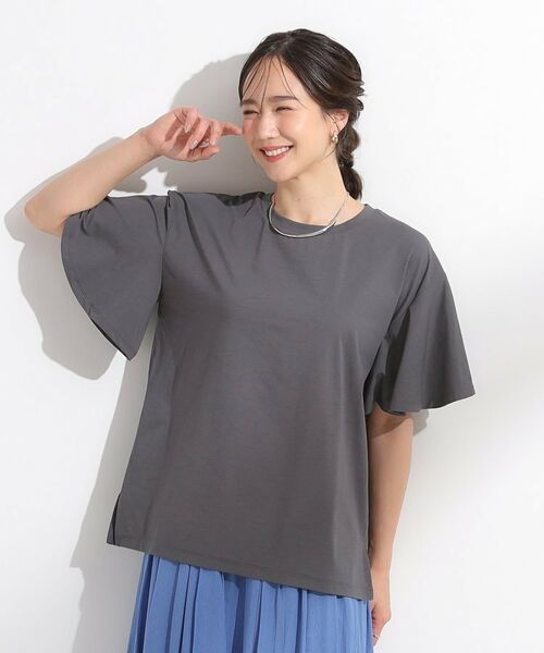 SHOO・LA・RUE / シューラルー Tシャツ | 【S-LL/ひんやり/二の腕カバー】華やかさをプラスする お袖フリルTシャツ | 詳細17