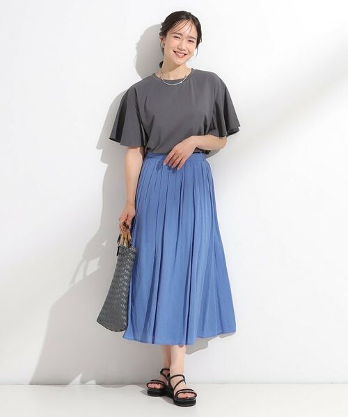 SHOO・LA・RUE / シューラルー Tシャツ | 【S-LL/ひんやり/二の腕カバー】華やかさをプラスする お袖フリルTシャツ | 詳細19