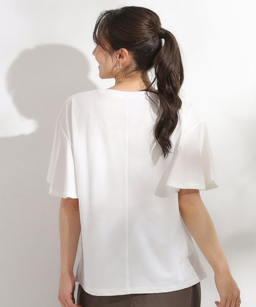 SHOO・LA・RUE / シューラルー Tシャツ | 【S-LL/ひんやり/二の腕カバー】華やかさをプラスする お袖フリルTシャツ | 詳細22