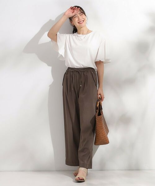 SHOO・LA・RUE / シューラルー Tシャツ | 【S-LL/ひんやり/二の腕カバー】華やかさをプラスする お袖フリルTシャツ | 詳細23