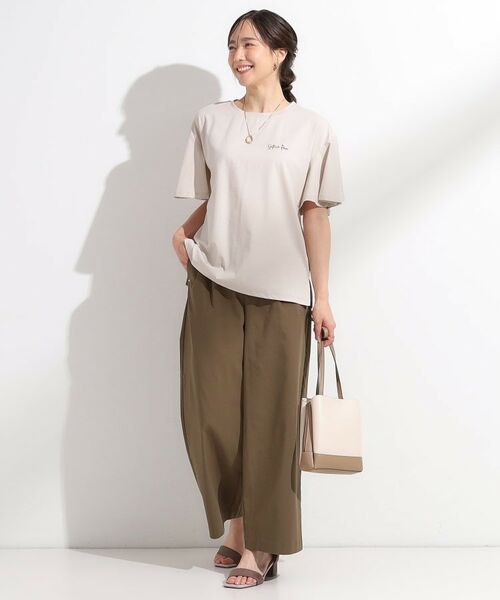 SHOO・LA・RUE / シューラルー Tシャツ | 【S-LL/ひんやり/二の腕カバー】華やかさをプラスする お袖フリルTシャツ | 詳細7