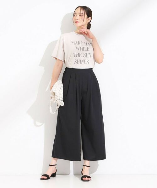 SHOO・LA・RUE / シューラルー セットアップ | 【ひんやり/2点セット】コーデに悩まず決まる トップス+ガウチョパンツ | 詳細13