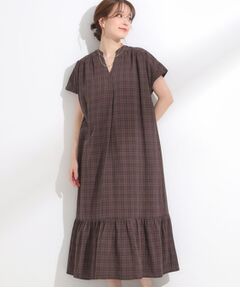 SHOO・LA・RUE / シューラルー ロング・マキシ丈ワンピース | 【S-LL】大人のチェック柄 ティアードワンピース