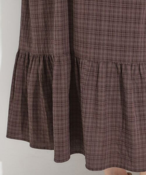 SHOO・LA・RUE / シューラルー ロング・マキシ丈ワンピース | 【S-LL】大人のチェック柄 ティアードワンピース | 詳細15