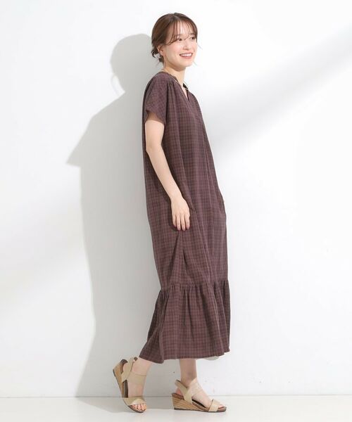 SHOO・LA・RUE / シューラルー ロング・マキシ丈ワンピース | 【S-LL】大人のチェック柄 ティアードワンピース | 詳細6