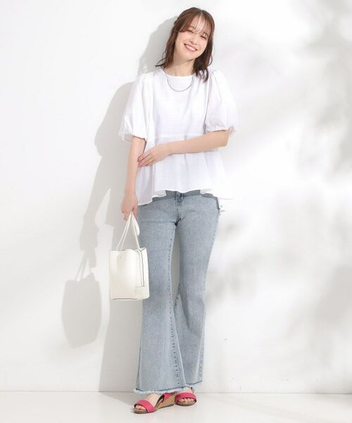 SHOO・LA・RUE / シューラルー シャツ・ブラウス | 【S-LL】バルーン袖で大人可愛く ペプラムブラウス | 詳細3