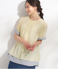 SHOO・LA・RUE / シューラルー カットソー | 【洗える/S-LL】着るだけでコーデが決まる 裾レイヤードトップス