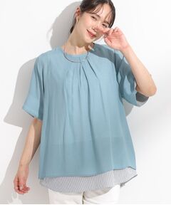 SHOO・LA・RUE / シューラルー カットソー | 【洗える/S-LL】着るだけでコーデが決まる 裾レイヤードトップス