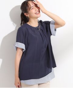 SHOO・LA・RUE / シューラルー カットソー | 【洗える/S-LL】着るだけでコーデが決まる 裾レイヤードトップス