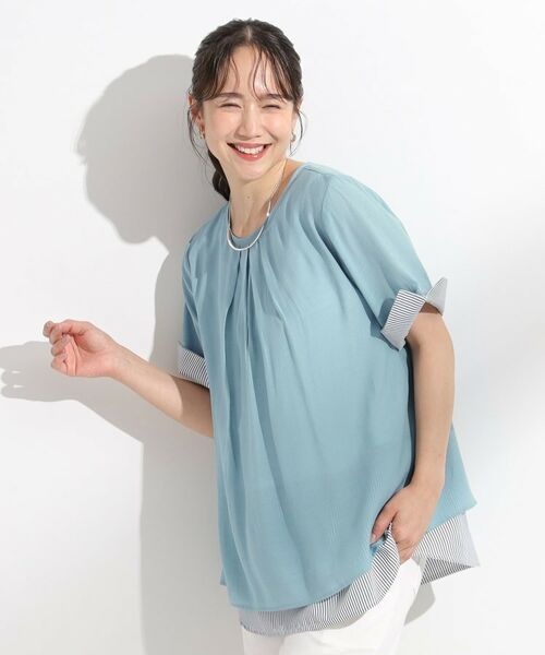 SHOO・LA・RUE / シューラルー カットソー | 【洗える/S-LL】着るだけでコーデが決まる 裾レイヤードトップス | 詳細10