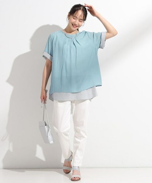 SHOO・LA・RUE / シューラルー カットソー | 【洗える/S-LL】着るだけでコーデが決まる 裾レイヤードトップス | 詳細12