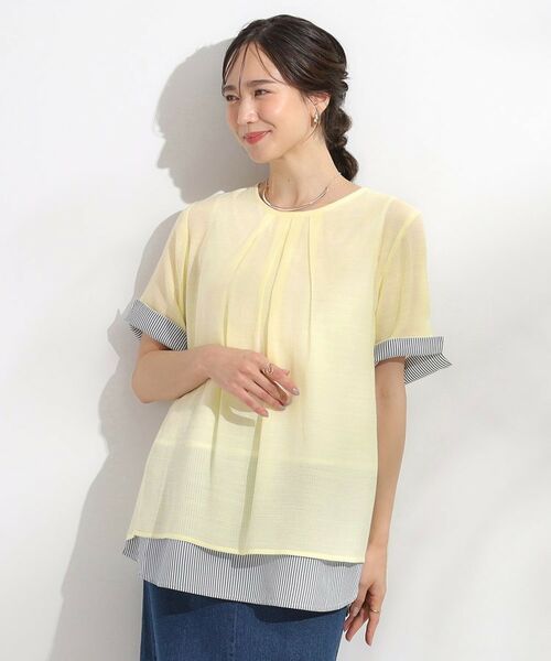 SHOO・LA・RUE / シューラルー カットソー | 【洗える/S-LL】着るだけでコーデが決まる 裾レイヤードトップス | 詳細14