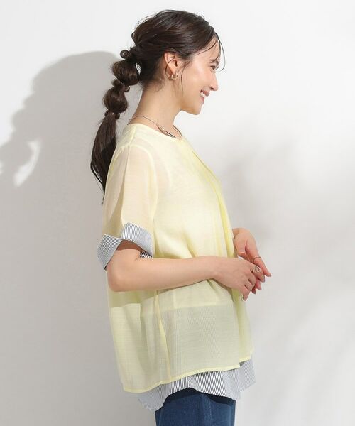 SHOO・LA・RUE / シューラルー カットソー | 【洗える/S-LL】着るだけでコーデが決まる 裾レイヤードトップス | 詳細15