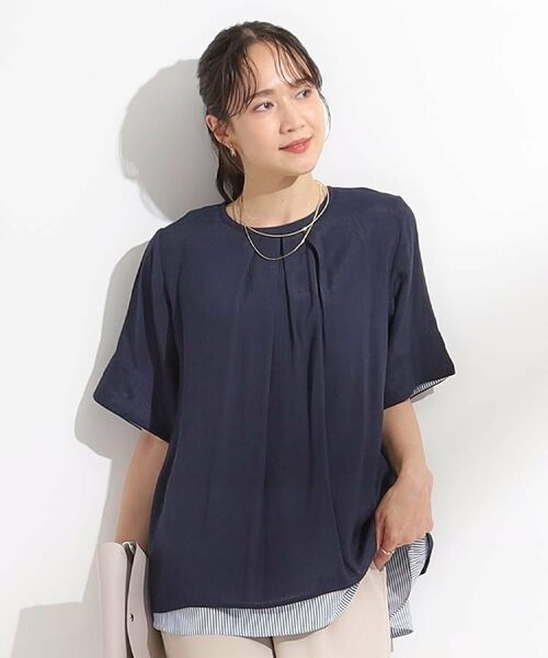 SHOO・LA・RUE / シューラルー カットソー | 【洗える/S-LL】着るだけでコーデが決まる 裾レイヤードトップス | 詳細2