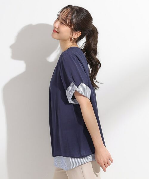 SHOO・LA・RUE / シューラルー カットソー | 【洗える/S-LL】着るだけでコーデが決まる 裾レイヤードトップス | 詳細3