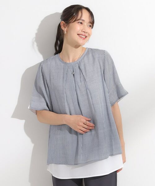 SHOO・LA・RUE / シューラルー カットソー | 【洗える/S-LL】着るだけでコーデが決まる 裾レイヤードトップス | 詳細6