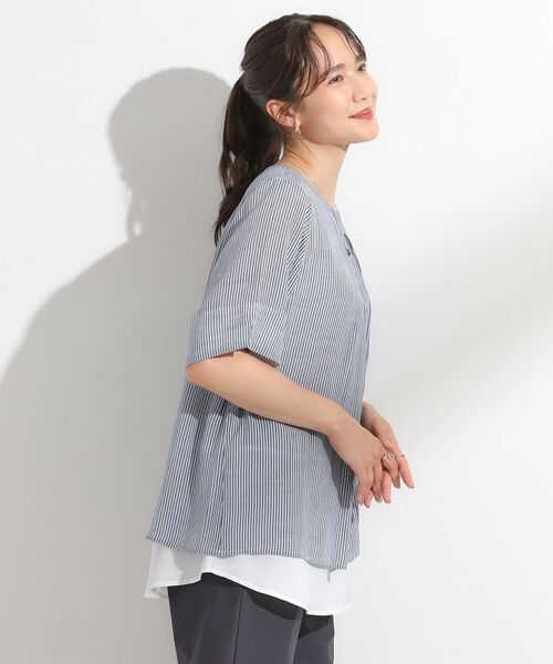 SHOO・LA・RUE / シューラルー カットソー | 【洗える/S-LL】着るだけでコーデが決まる 裾レイヤードトップス | 詳細7