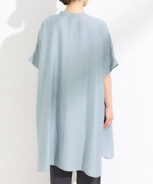 SHOO・LA・RUE / シューラルー チュニック | 【S-LL/ひんやり】涼しく楽に体型カバー　ゆったりスキッパー半袖チュニック | 詳細19