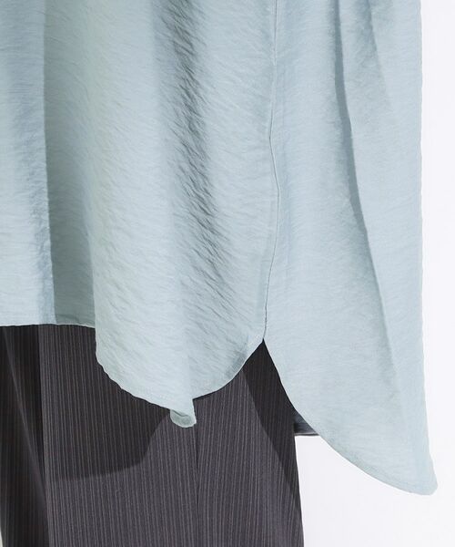 SHOO・LA・RUE / シューラルー チュニック | 【S-LL/ひんやり】涼しく楽に体型カバー　ゆったりスキッパー半袖チュニック | 詳細22