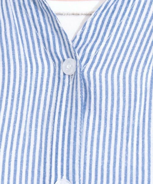 SHOO・LA・RUE / シューラルー シャツ・ブラウス | 【S-LL/2点セット】着るだけでコーデが決まる 麻調5分袖ブラウス+タンクトップ | 詳細12