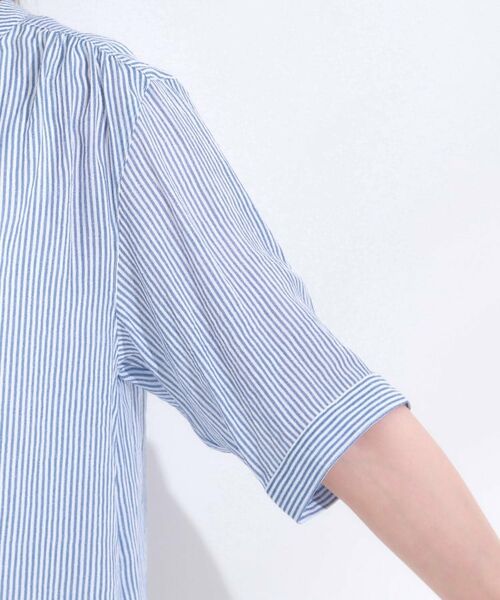 SHOO・LA・RUE / シューラルー シャツ・ブラウス | 【S-LL/2点セット】着るだけでコーデが決まる 麻調5分袖ブラウス+タンクトップ | 詳細26