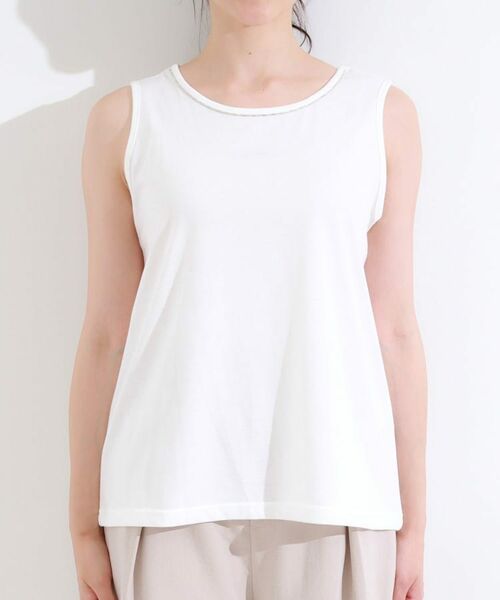 SHOO・LA・RUE / シューラルー シャツ・ブラウス | 【S-LL/2点セット】着るだけでコーデが決まる 麻調5分袖ブラウス+タンクトップ | 詳細28