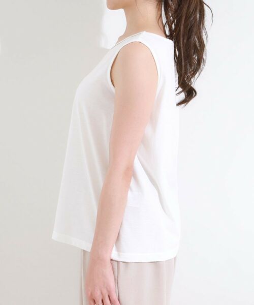 SHOO・LA・RUE / シューラルー シャツ・ブラウス | 【S-LL/2点セット】着るだけでコーデが決まる 麻調5分袖ブラウス+タンクトップ | 詳細29