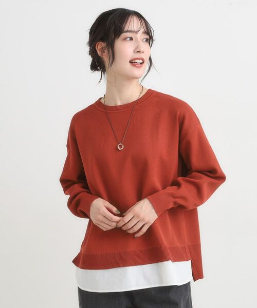 SHOO・LA・RUE / シューラルー ニット・セーター | 【S-LL/洗える】一枚で簡単こなれ見え スポンディッシュ 裾レイヤード風ニット【CIRCRIC】 | 詳細1