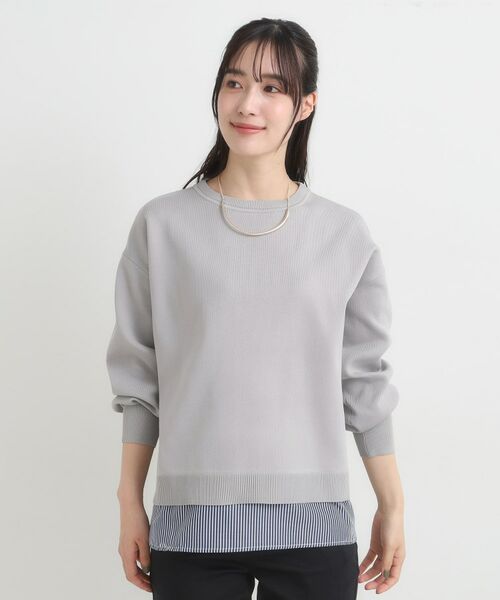 SHOO・LA・RUE / シューラルー ニット・セーター | 【S-LL/洗える】一枚で簡単こなれ見え スポンディッシュ 裾レイヤード風ニット【CIRCRIC】 | 詳細13