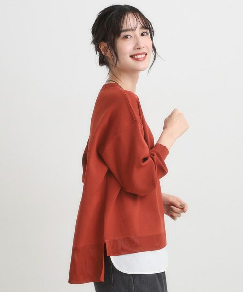 SHOO・LA・RUE / シューラルー ニット・セーター | 【S-LL/洗える】一枚で簡単こなれ見え スポンディッシュ 裾レイヤード風ニット【CIRCRIC】 | 詳細2