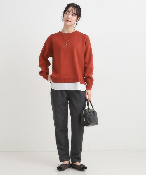 SHOO・LA・RUE / シューラルー ニット・セーター | 【S-LL/洗える】一枚で簡単こなれ見え スポンディッシュ 裾レイヤード風ニット【CIRCRIC】 | 詳細3