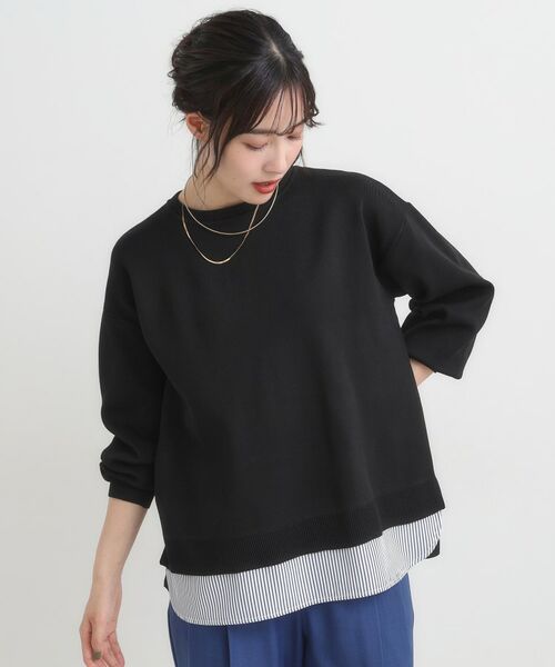 SHOO・LA・RUE / シューラルー ニット・セーター | 【S-LL/洗える】一枚で簡単こなれ見え スポンディッシュ 裾レイヤード風ニット【CIRCRIC】 | 詳細5