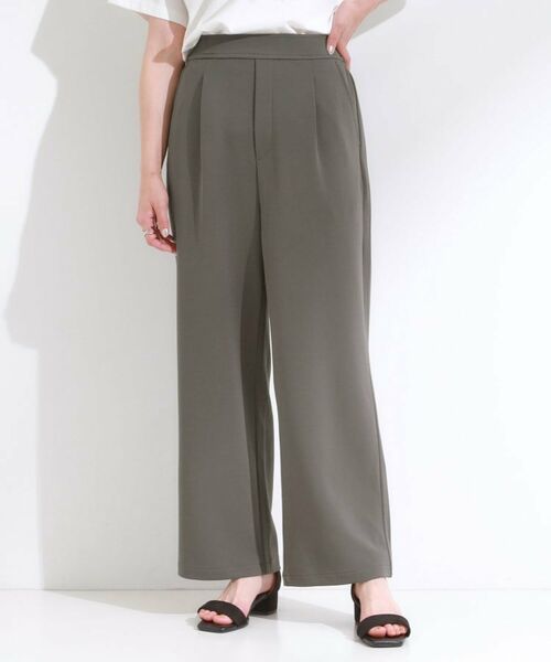 SHOO・LA・RUE / シューラルー パンツ | 【S-LL/ストレッチ】脚のラインを拾いにくい スマートワイドパンツ【CIRCRIC】 | 詳細1