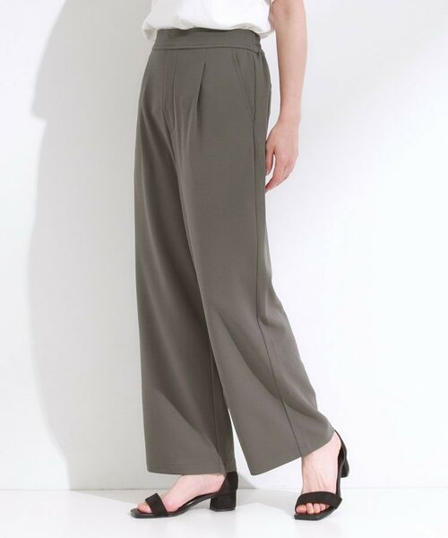 SHOO・LA・RUE / シューラルー パンツ | 【S-LL/ストレッチ】脚のラインを拾いにくい スマートワイドパンツ【CIRCRIC】 | 詳細2