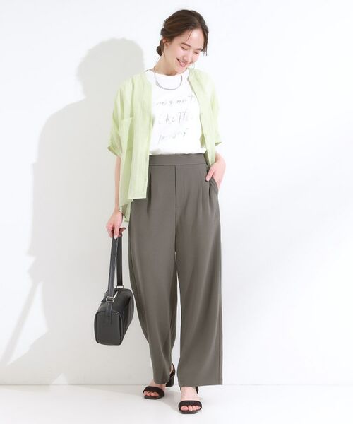 SHOO・LA・RUE / シューラルー パンツ | 【S-LL/ストレッチ】脚のラインを拾いにくい スマートワイドパンツ【CIRCRIC】 | 詳細3