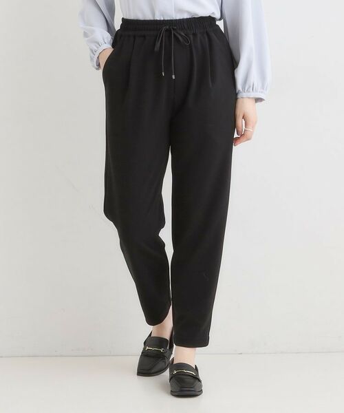 SHOO・LA・RUE / シューラルー パンツ | 【S-3L/洗濯後しわになりにくい】スマートに見える イージーテーパードパンツ【CIRCRIC】(ブラック(019))